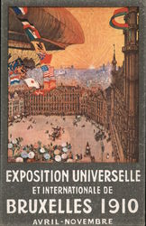 Brussels International Exposition 1910 Postcard