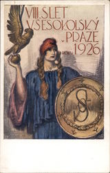 VIII Slet Vsesokolski v Praze roku 1926 Postcard