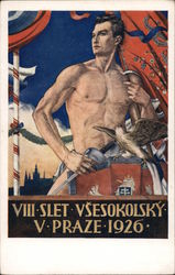 Sokol VIII Slet Vsesokolski v Praze 1926 Postcard
