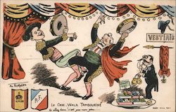 1905 French Political Satire Le Cake Walk Tabmourine Artist: PH Norwins France Postcard Postcard Postcard