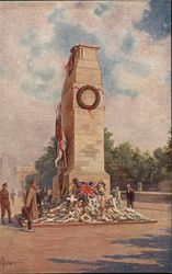 Flowers Near a War Memorial Postcard