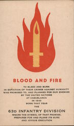Blood And Fire 63rd Infantry Division Postcard