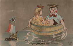 "Are you afraid of Torpedoes ?" Postcard