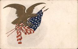 A Eagle Carrying an American Flag Postcard