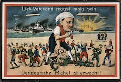 Dear Fatherland likes to be peaceful Postcard