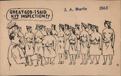 Great God I Said KIT Inspection!! Topless women Postcard