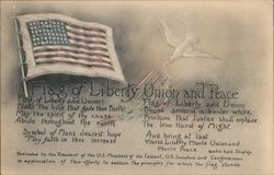 Flag of Liberty Union and Peace Postcard