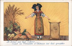 Le Soleil Les Fait Mourir... mais la Potadde d'Alsace les Fair Grossir Postcard