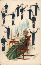 Read Signals From Lower Left Hand Corner Postcard