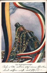 A Canon Covered in Decorations Postcard
