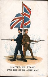 British soldiers guarding the flag Postcard