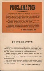 Proclamation Poster - German Invasion of Belgium Postcard
