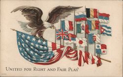 United for Right and Fair Play Postcard