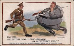 War Note The British Force is Now Operating on an Extended Front Postcard