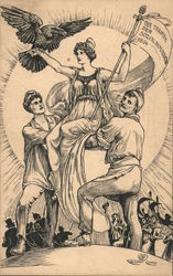 The Triumph of Social Democracy 1864 Propaganda Postcard Postcard Postcard