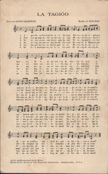 La Tagigo Sheet Music Postcard