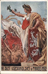 Sokol VI. Slet Všesokolský v Praze, 1912 Postcard