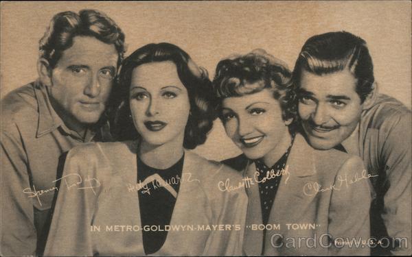 Spencer Tracy, Hedy Lamarr, Claudette Colbert, Clark Gable