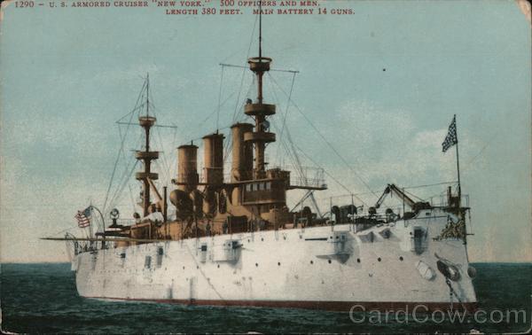U.S. Armored Cruiser New York - 500 Officers and Men