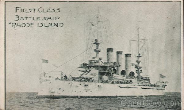 First Class Battleship Rhode Island Great White Fleet