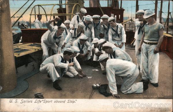 U.S. Sailors Life Sport Aboard Ship Great White Fleet