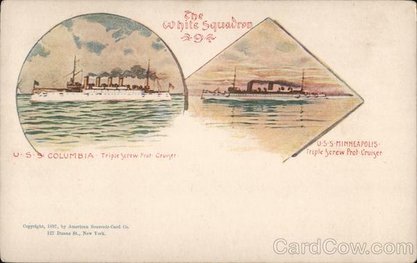 The White Squadron - U.S.S. Columbia and U.S.S. Minnesota