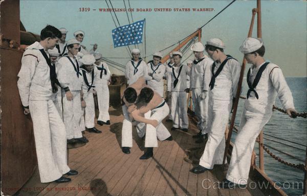 Wrestling on Board United States Warship Great White Fleet