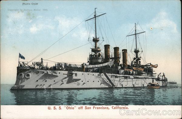 U. S. S. Ohio off San Francisco, California Great White Fleet
