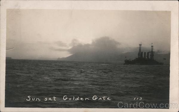 Sunset at Golden Gate Great White Fleet
