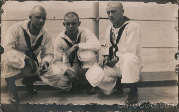 3 sailors on the U.S.S. California Great White Fleet