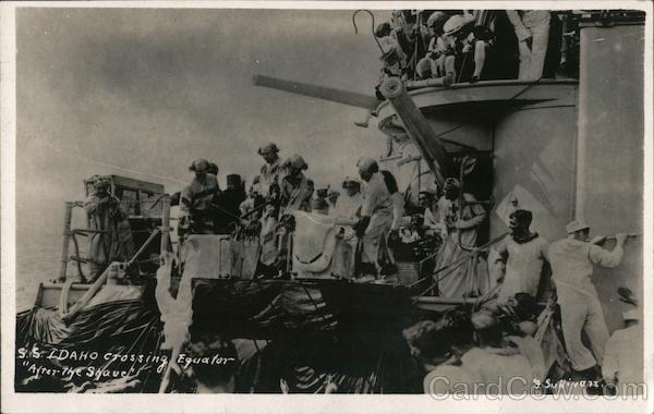 U.S.S. Idaho Crossing Equator Great White Fleet