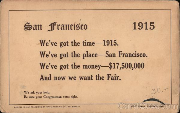 San Francisco 1915 1915 Panama-Pacific Exposition