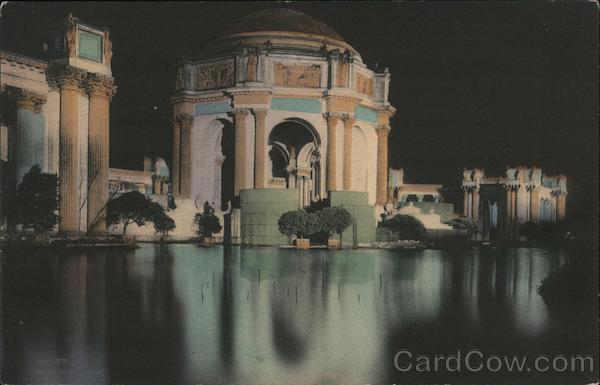 Palace of Fine Arts, Night Illumination 1915 Panama-Pacific Exposition