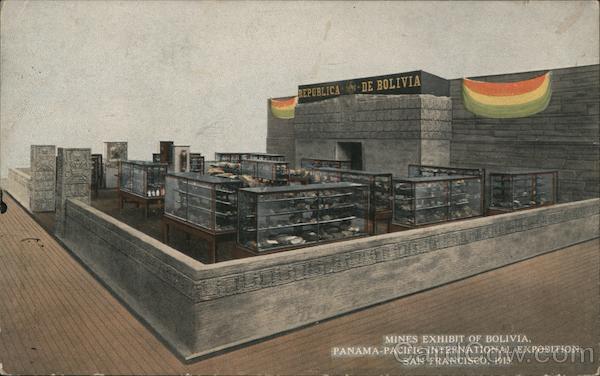 Mines exhibit of Bolivia 1915 Panama-Pacific Exposition