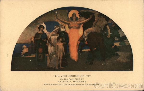 The Victorious Spirit Mural painting by Arthur F. Mathews