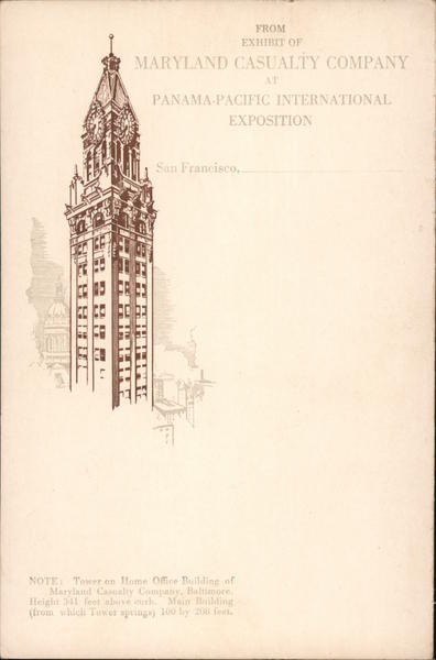 Maryland Casualty Company ( from exhibit of) 1915 Panama-Pacific Exposition