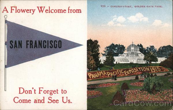 A Flowery Welcome from San Francisco 1915 Panama-Pacific Exposition
