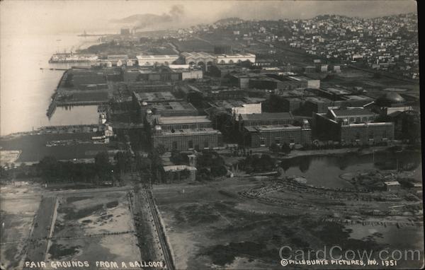 Fair Grounds from a balloon 1915 Panama-Pacific Exposition