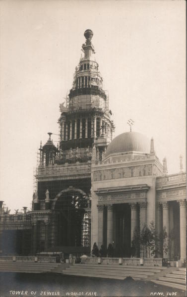 Tower of Jewels Construction 1915 Panama-Pacific Exposition
