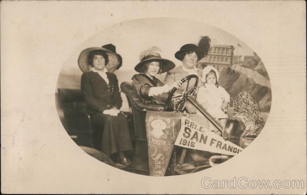 Ladies in a Car Having Their Picture Made 1915 Panama-Pacific Exposition