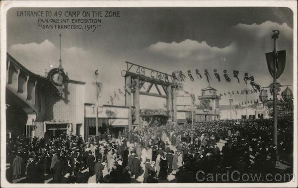 Entrance to 49 Camp on The Zone 1915 Panama-Pacific Exposition