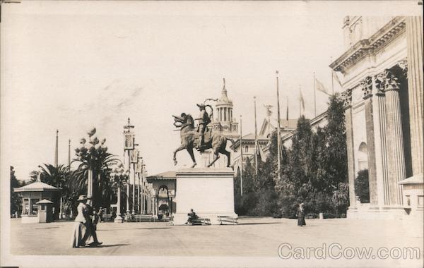 Statue of Juan Pissarro on Palm Avenue 1915 Panama-Pacific Exposition
