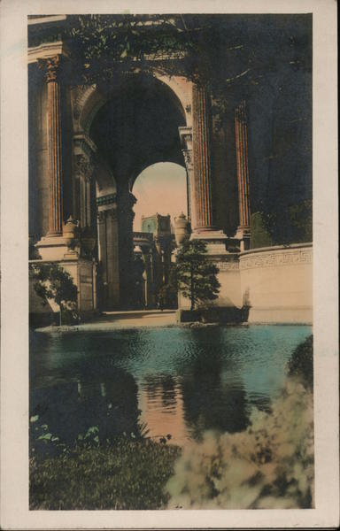 Pond Near an Arch 1915 Panama-Pacific Exposition