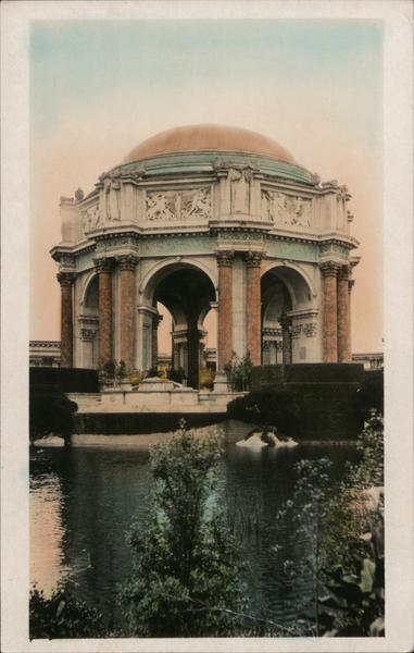 Palace of Fine Arts and Lagoon 1915 Panama-Pacific Exposition
