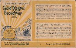 Songs from "The Gold Diggers of Broadway" Postcard
