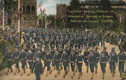 The Great Naval Parade of American Sailors at Sydney, Australia, August 23, 1908 Postcard