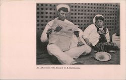 An Afternoon Off, Aboard U.S. Battleship Postcard