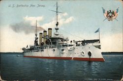 U. S. Battleship New Jersey Great White Fleet Postcard Postcard Postcard
