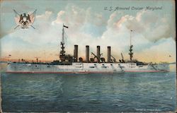 U. S. Armored Cruiser Maryland Postcard