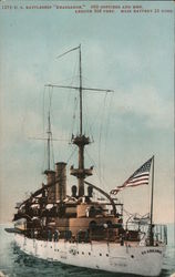 U.S. Battleship "Kharsarge" Postcard